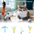 thumbnail image 3 of Cat Toys Interactive Game Set with Feather Bell Telescopic Cat Fishing Pole Toy for Indoor Kitty Old Cat Exercise 10PCS, 3 of 9