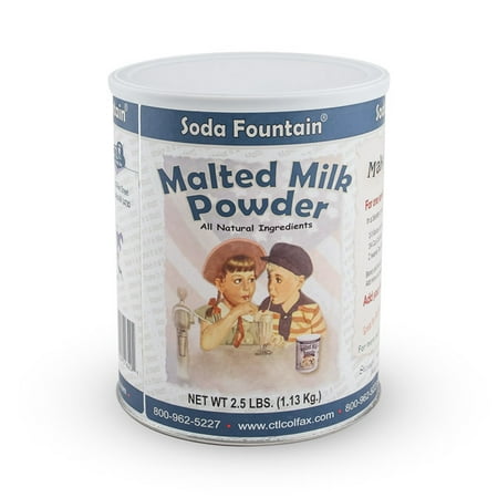 Soda Fountain Milkshake Malted Milk Powder - 2.5 lb Resealable Tub