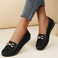 thumbnail image 4 of Black Women Easy Flocked Slip On Casual Shoes With Supportive Sole Lightweight Design For All Day Wear Perfect For Walking And Errands, 4 of 7
