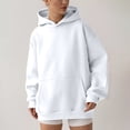 thumbnail image 2 of VISALY Hoodies Pullover Tunic Sweatshirt Hoodies Oversized Sweatshirts Pullover Sweaters Long Sleeve with Pockets Winter Fall Sweatshirt Long Sleeved Sweater Fall Sweatshirts White Xl, 2 of 7