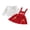Watermelon Red, variant on Cjfdfy Toddler Girl Christmas Fall Dress Outfit Solid Long Sleeve Ribbed Tops And Merry Christmas Print Overall Dress Santa Embroidery Kids Cute Holiday Party Outfits