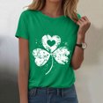 thumbnail image 2 of UngA St Patrick Day Shirts Women Green Shamrock Luck Shirts St Patricks Day Irish Clover Graphic Tshirt Tops,L, 2 of 8