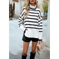 thumbnail image 1 of Jersey de punto para mujer, jersey informal holgado de manga larga, 1 of 6