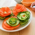 thumbnail image 2 of Rodillo de flores con embudo en espiral 2 en 1, rallador de zanahorias y rodillos de flores, cortador de galletas de zanahoria, utensilios de cocina, 2 of 5
