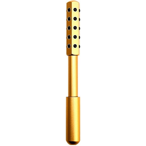 Radiance Roller - Germanium Stone Uplifting Face/eye/body Massage Beauty Roller/tool For Skin Tightening/firming, De-puffing, Anti-aging And Tension Relief (Golden)
