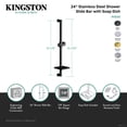 thumbnail image 4 of Kingston Brass KX8261 Claremont 24-Inch Stainless Steel Shower Slide Bar with Soap Dish in Polished Chrome, 4 of 4