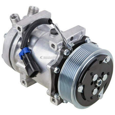 - New AC Compressor & A/C Clutch Replaces Sanden SD7H15 4822 8-Groove 119mm 12v
