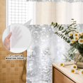 thumbnail image 2 of No Hook Shower Curtain with Built-in Rings - Winter Snowy Forest Washable Waterproof Fabric Bathroom Curtains for Hotel,Rentals, 60 X 72 Inch Long , Christmas Tree Themed, 2 of 9