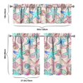thumbnail image 6 of Kitchen Curtains 36 Inch Short - 3 Panel Set, Nautical Starfish Beach Seashell Mermaid Theme, Rod Pocket Window Curtain for Tropical Farmhouse, Easy Wash, 6 of 6