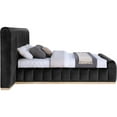 thumbnail image 4 of Meridian Furniture Amara Black Velvet King Bed with Added Panels, 4 of 10