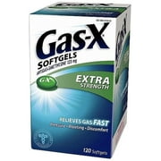Gas-x Extra Strength , 120 Softgels, Gas, Bloating, Relief Simethicone 125mg