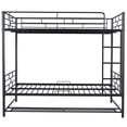 thumbnail image 5 of Bunk Bed with Shelf Underneath ,Steel Bunk Bed with Guardrails Can be Converted into 2 Platform Beds, Full Over Full Bunk Bed with Ladder for Bedroom, 5 of 7