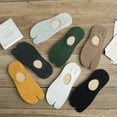 thumbnail image 2 of Ludlz 5Pairs Unisex 2 Toe Flip Flop Tabi Socks Geta Ankle Socks Non-slip Elastic Low Cut Socks for Men Women, 2 of 7