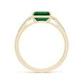 thumbnail image 2 of ANGARA Lab Grown 1 Ct Emerald-Cut Emerald Side Stone Engagement Ring for Women in 14K Yellow Gold (Size-7x5mm) | May Birthstone, Birthday, Anniversary, Jewelry Gift for Women | Lab-Grown Emerald Ring, 2 of 9