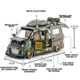 thumbnail image 2 of Metal Cars Toys Scale 1/24 Modified Version Wuling Van Diecast Alloy Car Model for Boys Children Kids Toy Vehicles Sound Light, 2 of 7