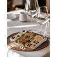 thumbnail image 6 of Yellow Brown Cloth Napkins Set of 4 Reusable Dinner Napkins, Farmhouse Dog Paw Vintage Cocktail Napkin Washable Table Napkins for Wedding/Holiday Party/Baby Shower 20"x20", 6 of 7