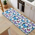thumbnail image 5 of Lightblue Butterfly Pattern Kitchen Rug Mat,Kitchen Runner Rugs Non Skid Washable,Decorative Kitchen Floor Mats for Kitchen,Sink,Laundry,17"x47.2", 5 of 7
