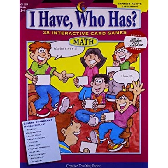 Pre-Owned I Have, Who Has? Math 3-4: 38 Interactive Card Games (Paperback) 1591982308 9781591982302