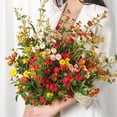thumbnail image 3 of Artificial Flowers Fake Silk Plastic Plant Arrangement for Home Indoor Outdoor Garden Wedding Table Vase Decorations Faux Flowers, 3 of 4