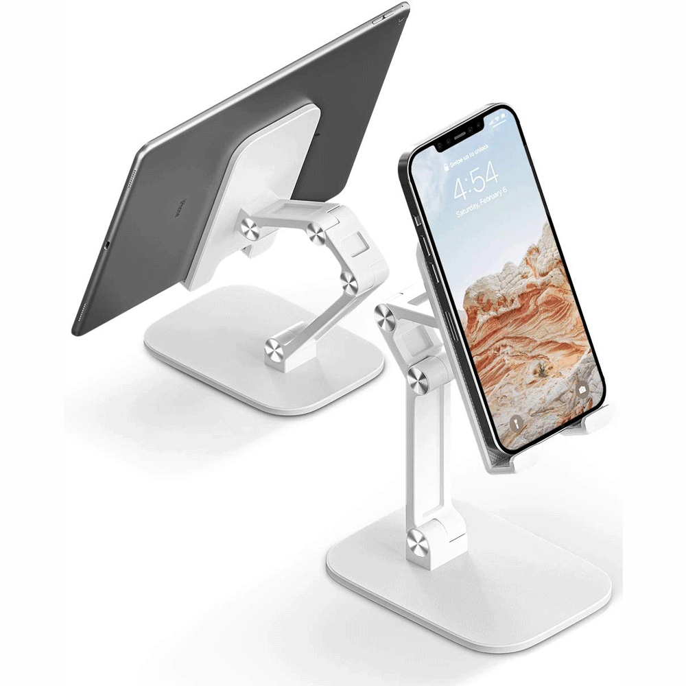 Adjustable Desktop Stand Cell Phone Holder, Fully Foldable Desktop