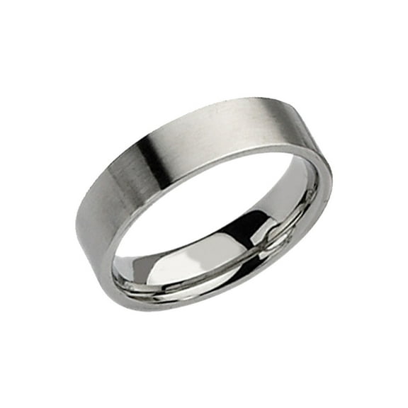 Mens Chisel 6mm Stainless Steel Comfort Fit Wedding Band