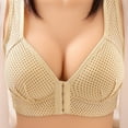 thumbnail image 2 of Sujetador sin aros con estampado antiescape transpirable con hebilla delantera cómoda y sexy de encaje para mujer Fridja  nalpqowj7506, 2 of 8