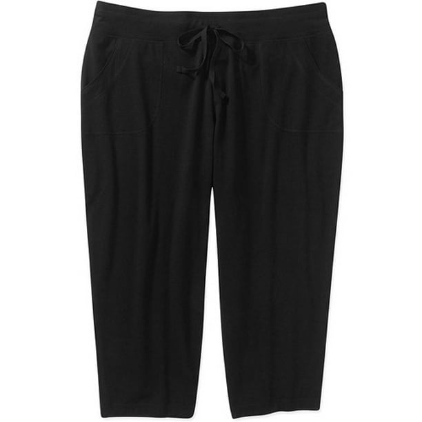 Danskin Now - Danskin Now Women's Plus-Size Essential Knit Capris with Drawstring - Walmart.com