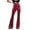 Red, variant on Female Women Pants Casual Business Pants for Women Flare Women High Waist Gold Velvet Solid Color Casual Flared Wide Leg Pants Women's Trousers S