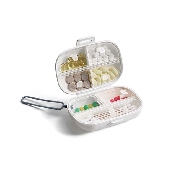 RKSTN A Storage Portable Medicine Sub-Packing Box White Home Storage