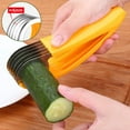 thumbnail image 4 of POINTERTECK Ergonomic Sausage Cutter Stainless Steel Banana Cutter Fruit Vegetable Sausage Slicer Salad Sundaes Tools Cooking Tools, 4 of 11