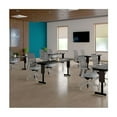 thumbnail image 2 of Pemberly Row 24"W x 48"D Contemporary Metal Wood Flip Top Table in Black Granite, 2 of 7