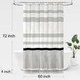 thumbnail image 5 of Black and White Boho Shower Curtain for Bathroom Stripe Tassel Shower Curtain Farmhouse Cotton 72" L x 60" W, 5 of 5
