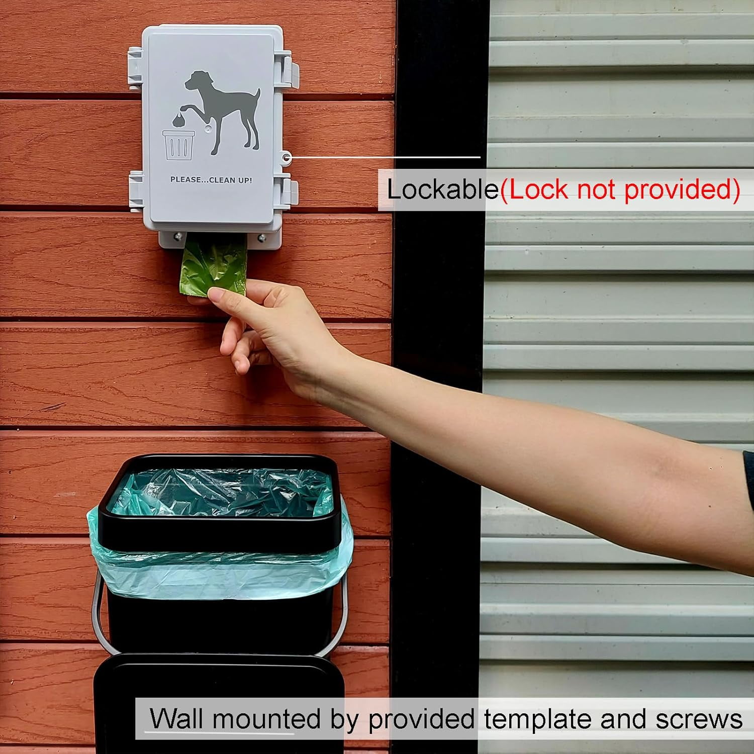 2 Poop Bag Dispensers + 1 Mini Trash Can + 10 Rolls + 1 Trash Bag Roll