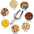 thumbnail image 4 of PIPETPET Metal Ice Scoop 6 OzKitchen Ice Scooper for Ice Maker, Small Food Scoops for Bar Party Wedding Pet Dog Food, Stainless Steel Silver, 4 of 9