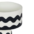 thumbnail image 3 of Tropea Black Waves Papier Mache Table Lamp, 3 of 5