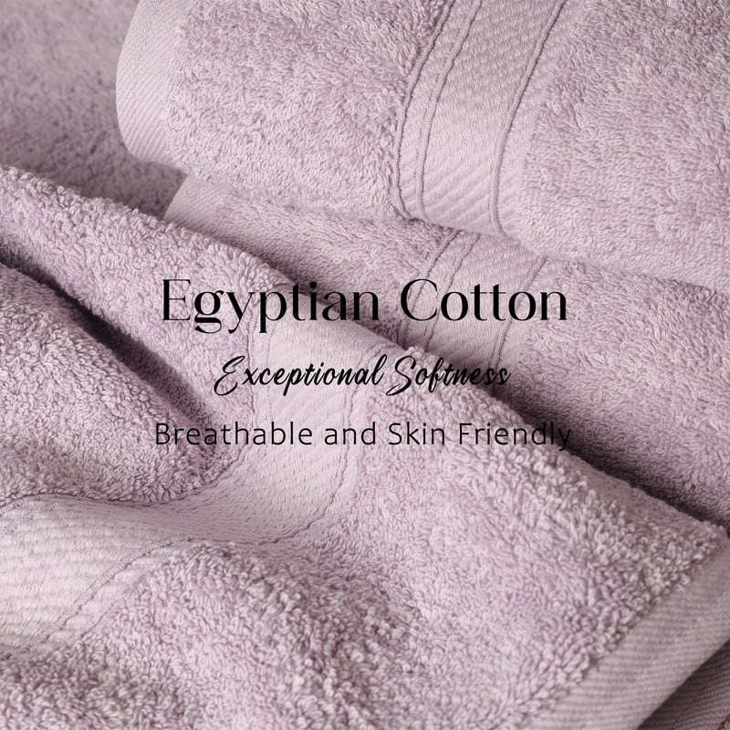 Superior Hymnia Egyptian Cotton 6-Piece Towel Set, Purple