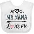 thumbnail image 3 of Inktastic My Nana Grandma Loves Me Girls Girls Baby Bib, 3 of 4