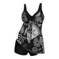 thumbnail image 1 of Honganda Women Plus Size Swimwear Printed Bathing Suit Pleated Summer Bather, 1 of 6