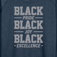 thumbnail image 3 of Instant Message - Black Pride Joy Excellence - Women's French Terry Long Sleeve Pullover, 3 of 6