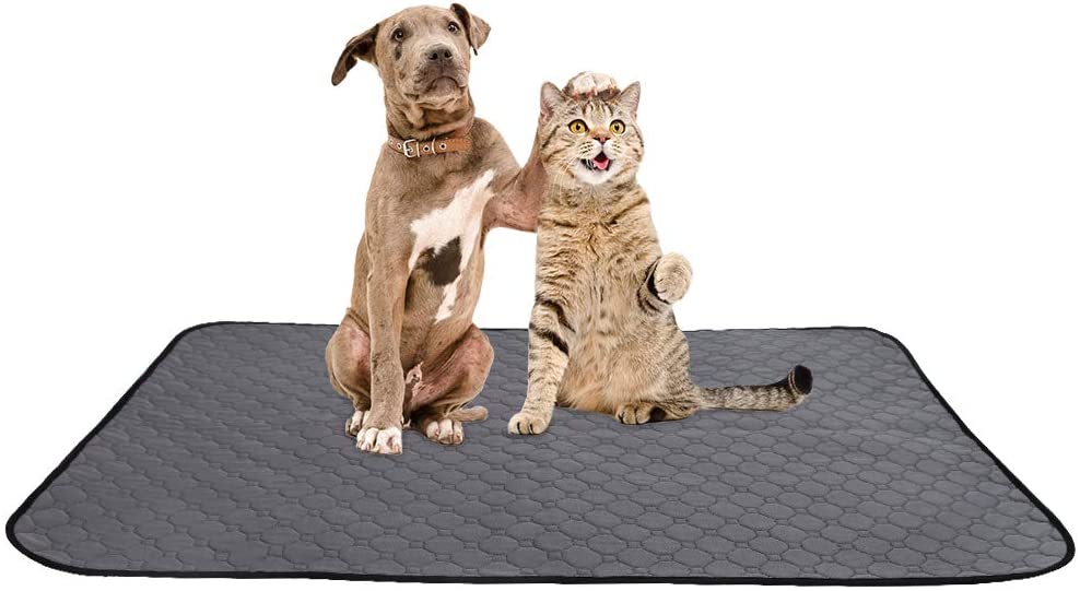 Washable Dog Pee Pad, 2 Pack Reusable Waterproof Doggy Cats Potty Mat
