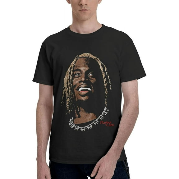 Playboi Rappe Carti Mens Womens Hip Hop Rap Trap Rapper Streetwear Vintage Style T-Shirt Black