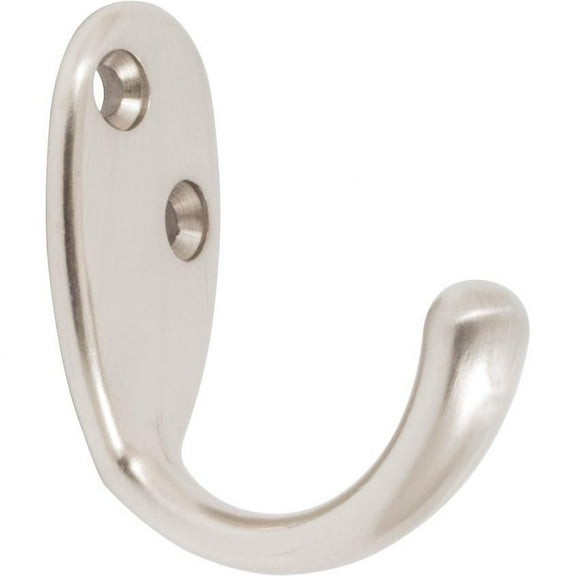 Single Robe Hook, 1-15/16" High, 1-5/8" Projection, Satin Nickel by Stone Harbor Hardware
