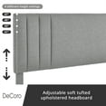 thumbnail image 5 of DeCoro Chicago Modern Upholstered Platform Bed Frame, Tufted Headboard & Wooden Bed Frame, Wood Slats Support, Bed Frame No Box Spring Needed, Lightweight, Durable, Easy Assembly - Full, Grey, 5 of 10