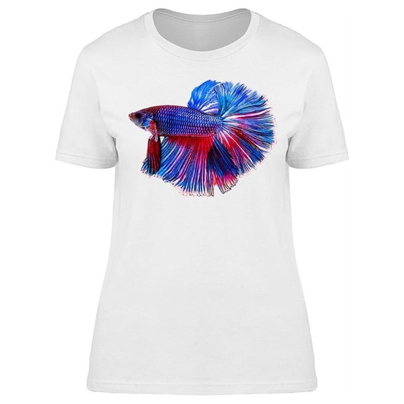 Siam Betta Fish Red/Blue T-Shirt Women -Image by Shutterstock, Female x-Large