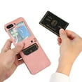thumbnail image 6 of SaniMore for Samsung Galaxy Z Flip 5 6.7" 2023 Case, Detachable Crossbody Lanyard, PU Leather Card Holder, Shockproof Stylish Anti-fall Folding Cover for Z Flip 5, Pink, 6 of 10