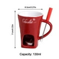 thumbnail image 2 of Ceramic Fondue Pot Set for Chocolate & Cheese, Tealight Powered Melting Warmer with 1 Fork for Parties, 2 of 10