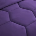 thumbnail image 5 of 5 Piece Honeycomb Design Comforter Set, 800 TC, 100% Egyptian Cotton, Oversized Super King Size Purple Solid, 5 of 5