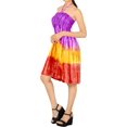 thumbnail image 4 of HAPPY BAY Women's Boho Beach Smocked Mini Swing Dress Tube Top Strapless Dresses for Women One Size Purple, Tie Dye, 4 of 4
