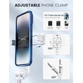 thumbnail image 4 of LAICAIW 60" Phone Tripod Selfie Stick,Travel Selfie Stick Tripod with Remote Portable Tripod for Cell Phone Tripod Compatible with 4''-7'' iPhone Android Samsung for Travel Vlog Live Streaming (Whit, 4 of 7