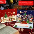 thumbnail image 3 of Tarjetas de felicitación de Papá Noel en 3D, plegables, con los mejores deseos de Navidad, regalo de Navidad para Año Nuevo, postal de agradecimiento y bendición decorativa, 3 of 5